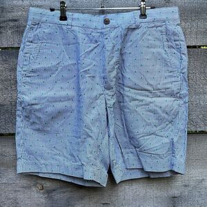 Brooks Brothers Men's Blue White Striped Seersucker Bermuda Shorts Size 33